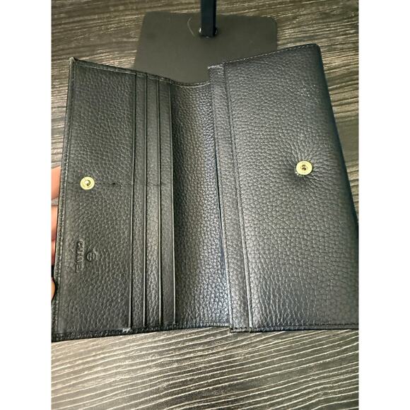 Designer Soft Leather CC Black Fashion Envelope Wallet - Picture 5 of 7